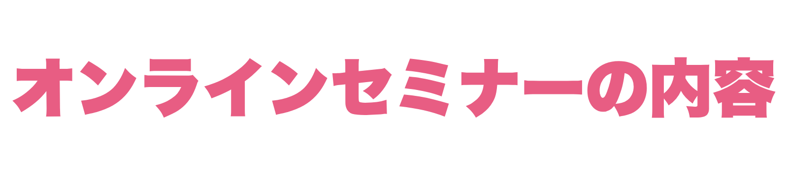 オンラインセミナー内容